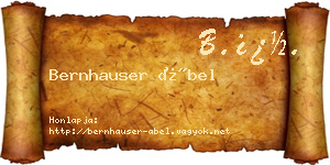 Bernhauser Ábel névjegykártya