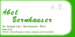 abel bernhauser business card