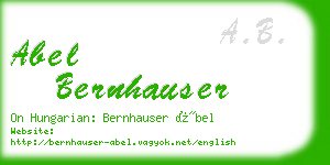 abel bernhauser business card